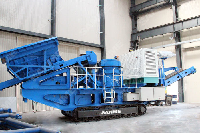 Feeding 260mm 150t/H Minerals Aggregates Mobile Cone Crusher