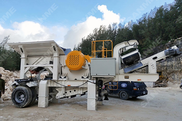 Road Building Feeding 1200mm Mobile Crusher Station