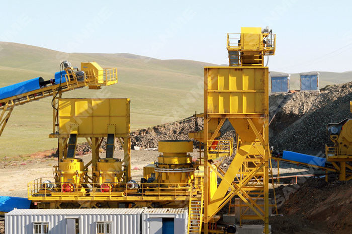 High Efficiency Rock Cone Crusher Machine , Cone Crushing Machine Reasonable Structure