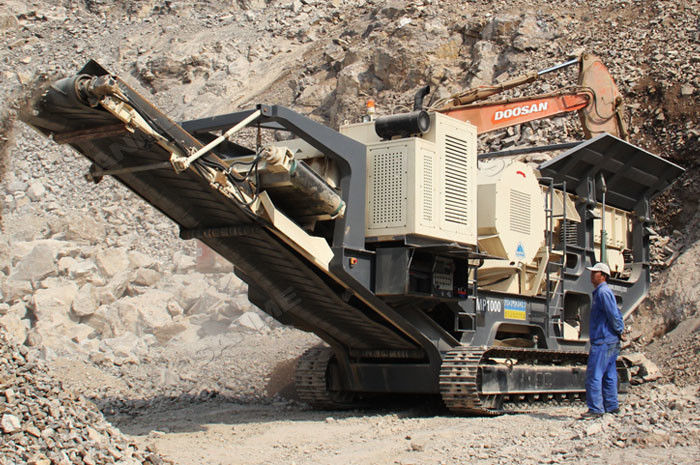 800t/H River Pebbles Andesite Mobile Jaw Crusher 380V