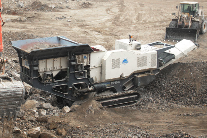 Metallurgy 350t/H 70mm Feeding Mobile Cone Crusher