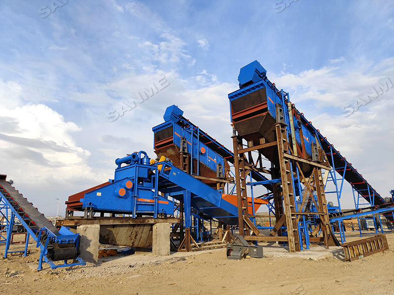 What are the screening equipment in the aggregate production line