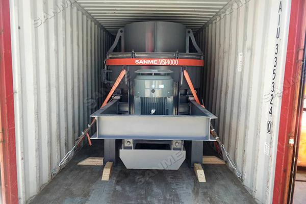 latest company news about SANME Vertical impact crusher was sent to Indonesia  0