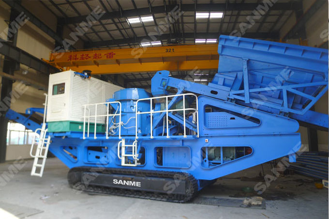 Feeding 260mm 150t/H Minerals Aggregates Mobile Cone Crusher 0