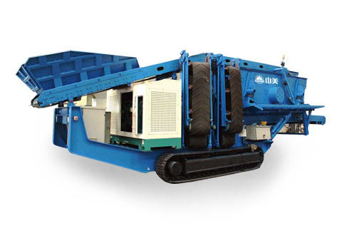 High Power Mobile Crushing Plants 110-138KW Feeding Size 10mm-100mm