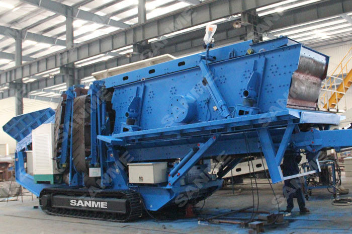 110-138KW Mobile Crushing Plants With High Performance Screening Box