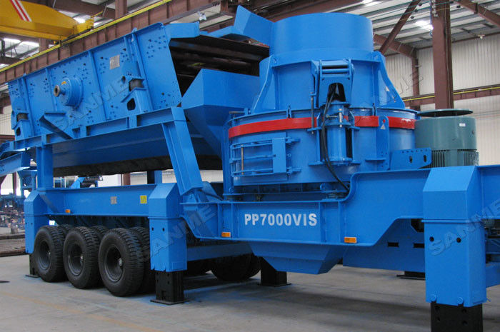 River Pebbles Feeding 80mm VSI Mobile Mining Crusher