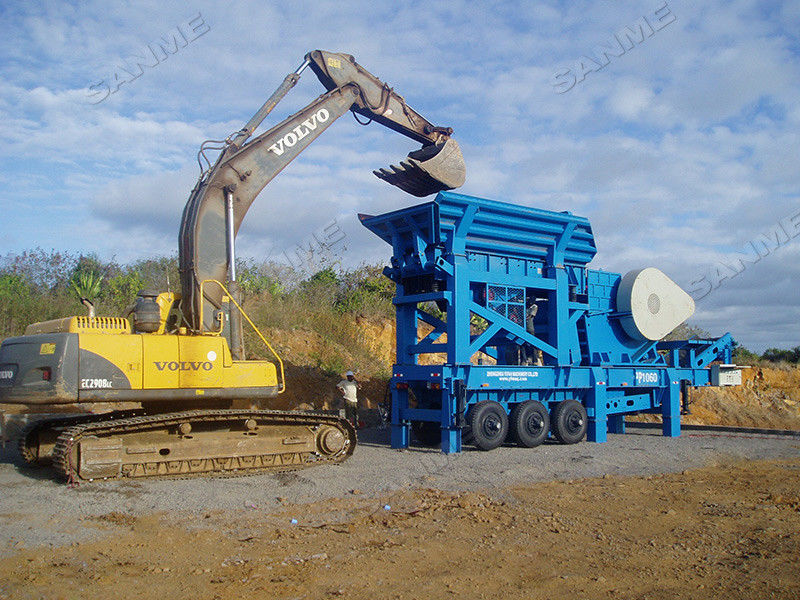 Hydraulic Feeding 1200mm 810t/H Portable Jaw Crusher